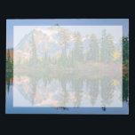 Mount Shuksan mirrored in Reflection Lake Notepad<br><div class="desc">Mount Shuksan is mirrored in Reflection Lake at Mount Baker NRA on an autumn afternoon in the North Cascades of Washington,  Whatcom County,  Washington,  USA</div>