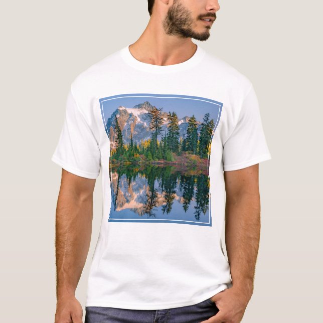 Mount Shuksan mirrored in Reflection Lake T-Shirt (Front)