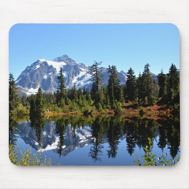 Mount Shuksan on a Sunny Day Mouse Pad (Front)