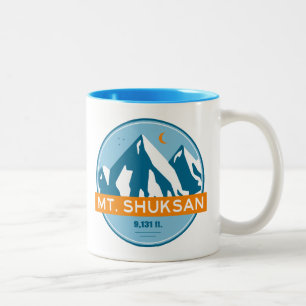 Mount Shuksan Washington Stars Moon Two-Tone Coffee Mug