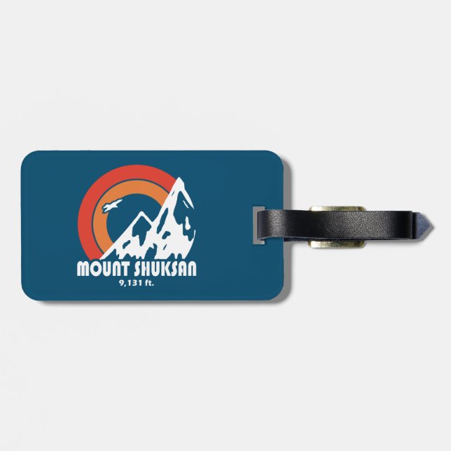 Mount Shuksan Washington Sun Eagle Luggage Tag (Back Horizontal)