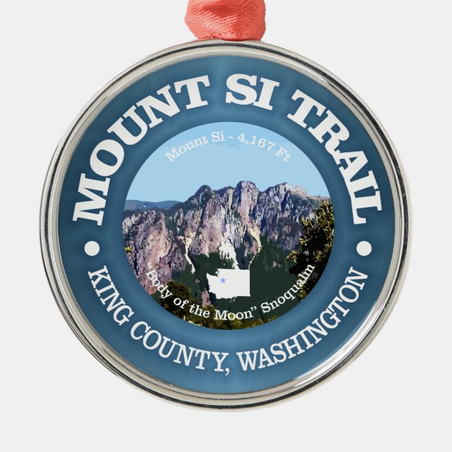 Mount Si Trail Metal Tree Decoration (Front)