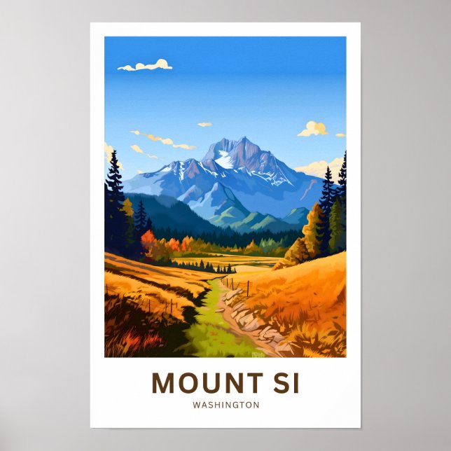 Mount Si Washington Travel Print (Front)
