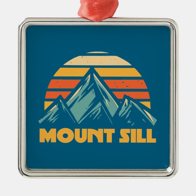 Mount Sill California Retro Turquoise Metal Tree Decoration (Front)