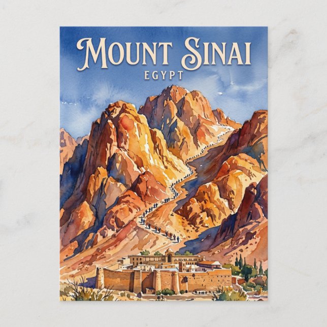 Mount Sinai Egypt Postcard (Front)