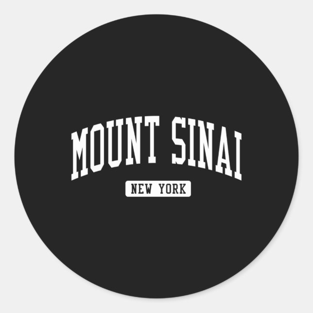 Mount Sinai New York Ny Athletic Sports Classic Round Sticker (Front)