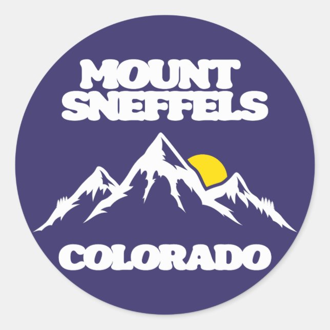Mount Sneffels Colorado Classic Round Sticker (Front)