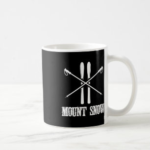Mount Snow Skiing Skier Ski Poles Nordic Down Hill Coffee Mug
