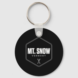 Mount Snow Vermont Graphic Ski T Shirt Key Ring