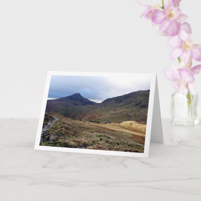 Mount Snowdon, Snowdonia National Park, Wales Card (Orchid)