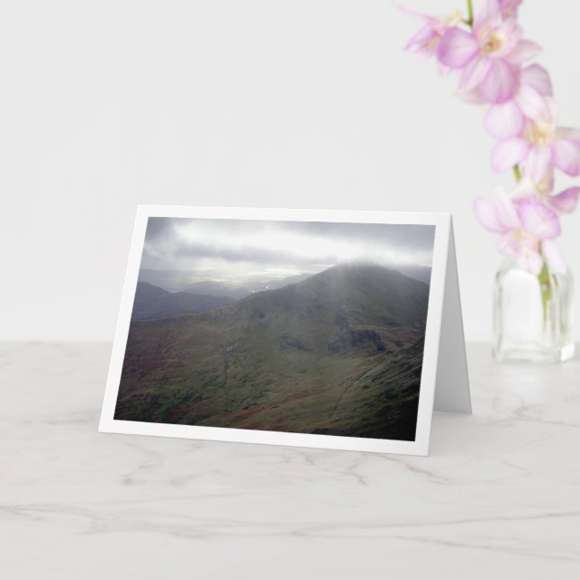 Mount Snowdon, Snowdonia National Park, Wales Card (Orchid)