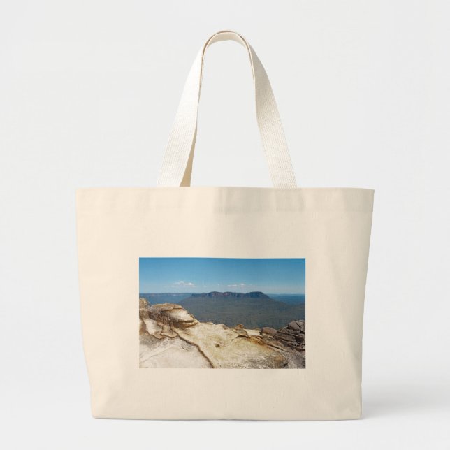Mount Solitary and Jamison Valley Large Tote Bag (Front)