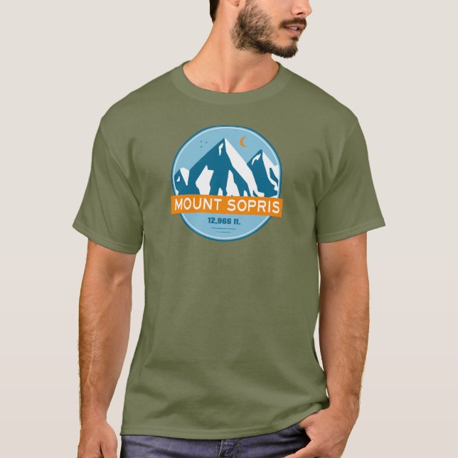 Mount Sopris Colorado Stars Moon T-Shirt (Front)
