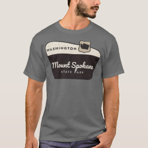Mount Spokane State Park Washington Welcome Sign T-Shirt