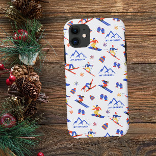 Mount Spokane Washington Ski seamless pattern Case-Mate iPhone Case