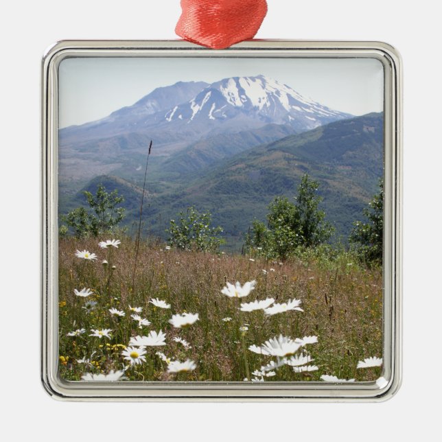 Mount St. Helens Metal Tree Decoration (Front)