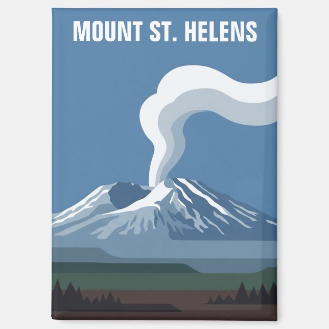 Mount St Helens National Volcanic Monument Magnet (Front)