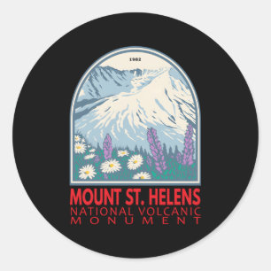 Mount St Helens National Volcanic Monut Emblem Classic Round Sticker