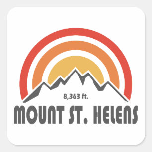 Mount St. Helens Square Sticker