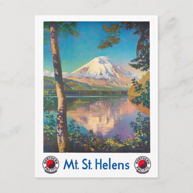 Mount St. Helens vintage travel postcard (Front)