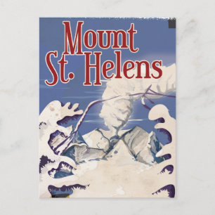 Mount St. Helens vintage travel poster Postcard
