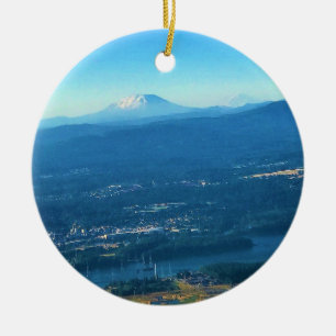 Mount St. Helens, Washington Ceramic Tree Decoration