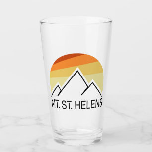 Mount St. Helens Washington Retro Glass