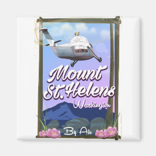 Mount St. Helens Washington Travel poster Magnet