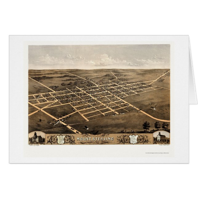 Mount Sterling, IL Panoramic Map - 1869 (Front Horizontal)