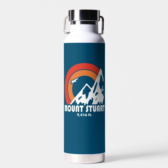 Mount Stuart Washington Sun Eagle Water Bottle (Front)