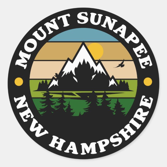 Mount Sunapee,New Hampshire Classic Round Sticker (Front)