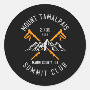 Mount Tamalpais Hiking Marin County California  Classic Round Sticker