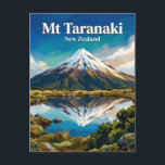 Mount Taranaki New Zealand Postcard<br><div class="desc">Mount Taranaki is a stunningly symmetrical stratovolcano located in Egmont National Park. Its near-perfect cone shape is often compared to Mount Fuji and dominates the landscape of the western North Island. The mountain is an active but dormant volcano with a significant place in Māori legend. The Pouakai Tarns provide a...</div>