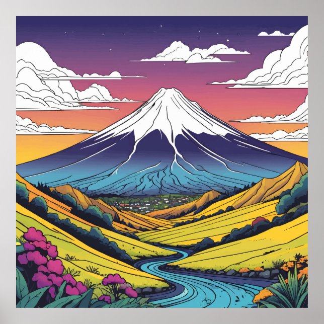 Mount Taranaki Poster (Front)