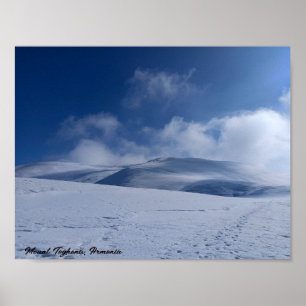 Mount Teghenis Snowy Peak Custom Poster