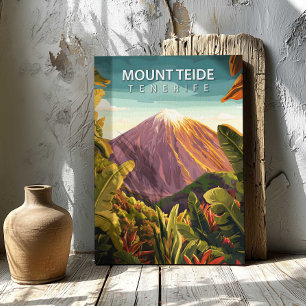 Mount Teide Tenerife Canvas Print Travel Poster
