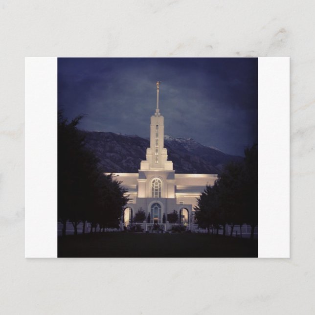 Mount Timpanogos LDS Temple, American Fork, Utah Postcard (Front)
