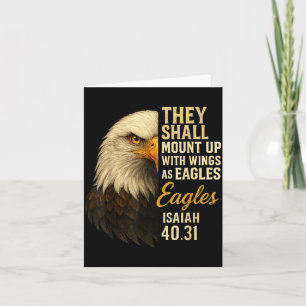 Mount Up Wings As Eagles Isaiah 40_31 Christian Bi Card