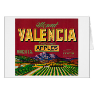 Mount Valencia Apple Label - Watsonville, CA