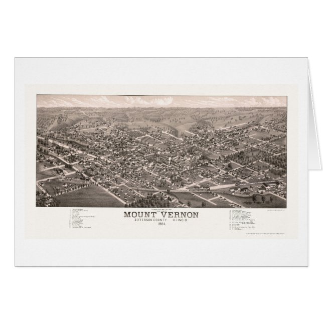 Mount Vernon, IL Panoramic Map - 1881 (Front Horizontal)
