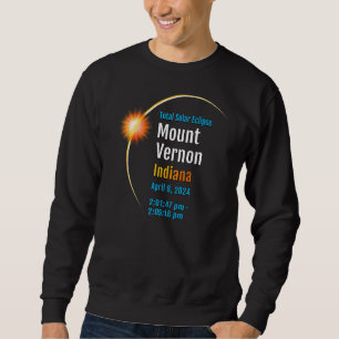 Mount Vernon Indiana In Total Solar Eclipse 2024 1 Sweatshirt