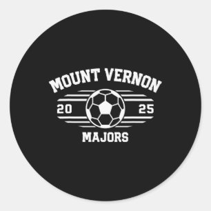 Mount Vernon Majors Soccer Ball 2025  Classic Round Sticker