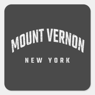Mount Vernon New York NY Square Sticker