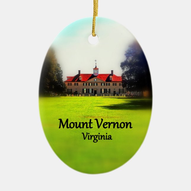 Mount Vernon Oval Ornament (Front)