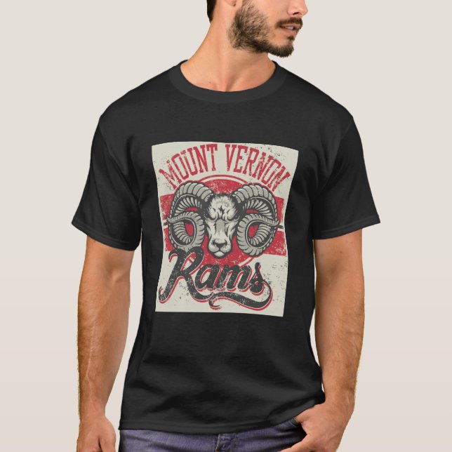 Mount Vernon Rams | Football Vintage T-Shirt (Front)