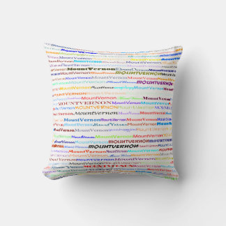 Mount Vernon Text Design II Throw Pillow