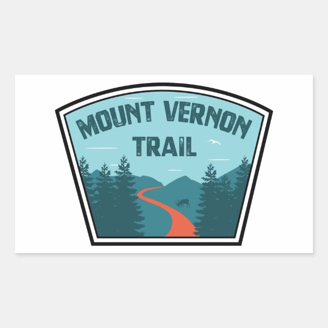 Mount Vernon Trail Rectangular Sticker (Front)