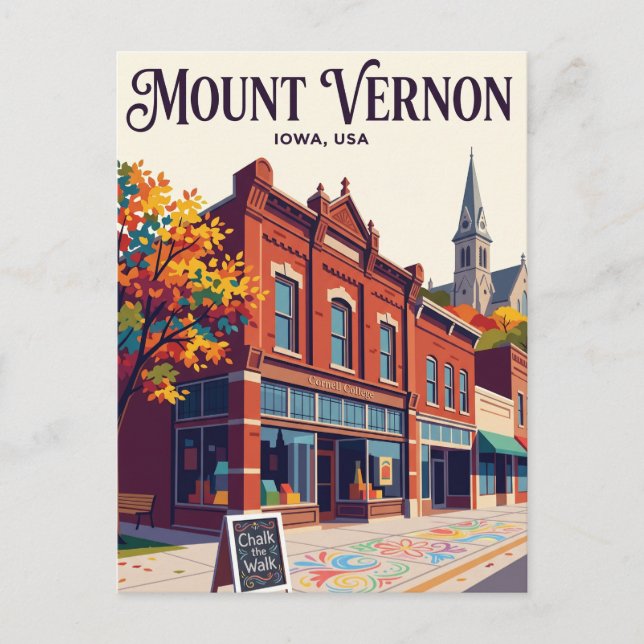 Mount Vernon USA Postcard (Front)