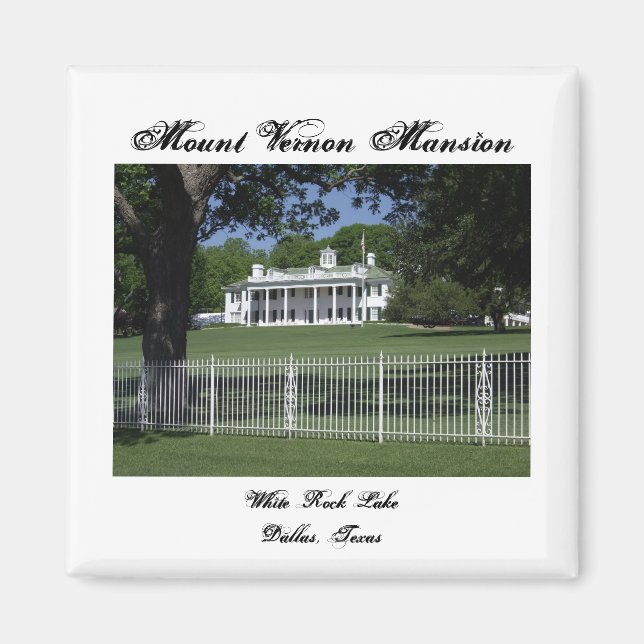 Mount Vernon White Rock Lake Magnet (Front)