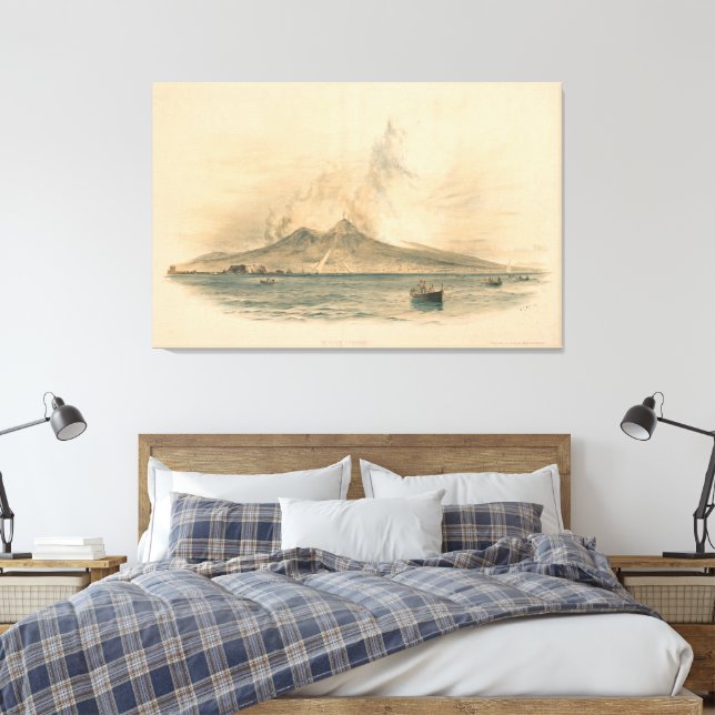 Mount Vesuvius Canvas Print (Insitu(Bedroom))